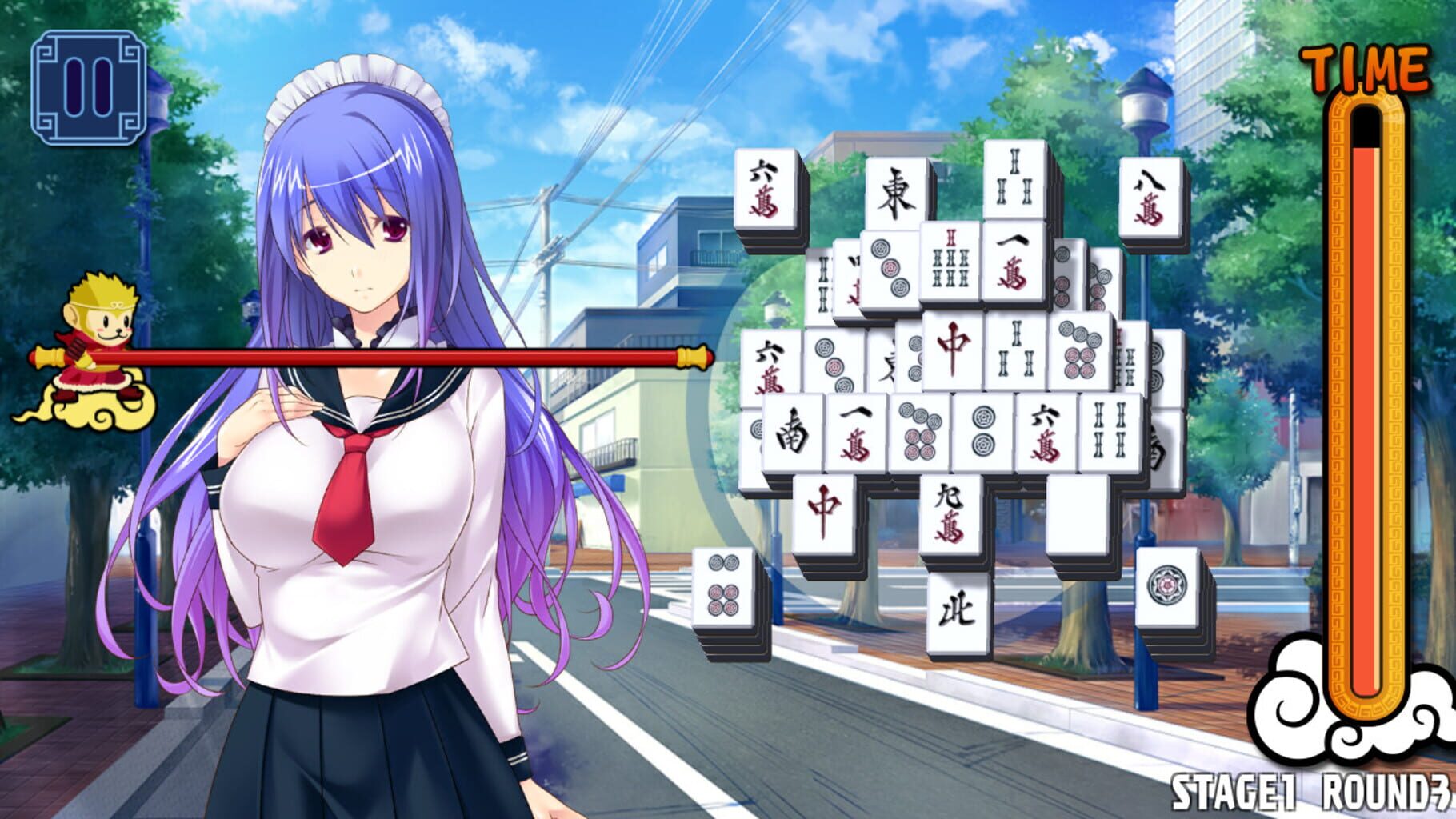 Captura de pantalla - Pretty Girls Mahjong Solitaire: Blue