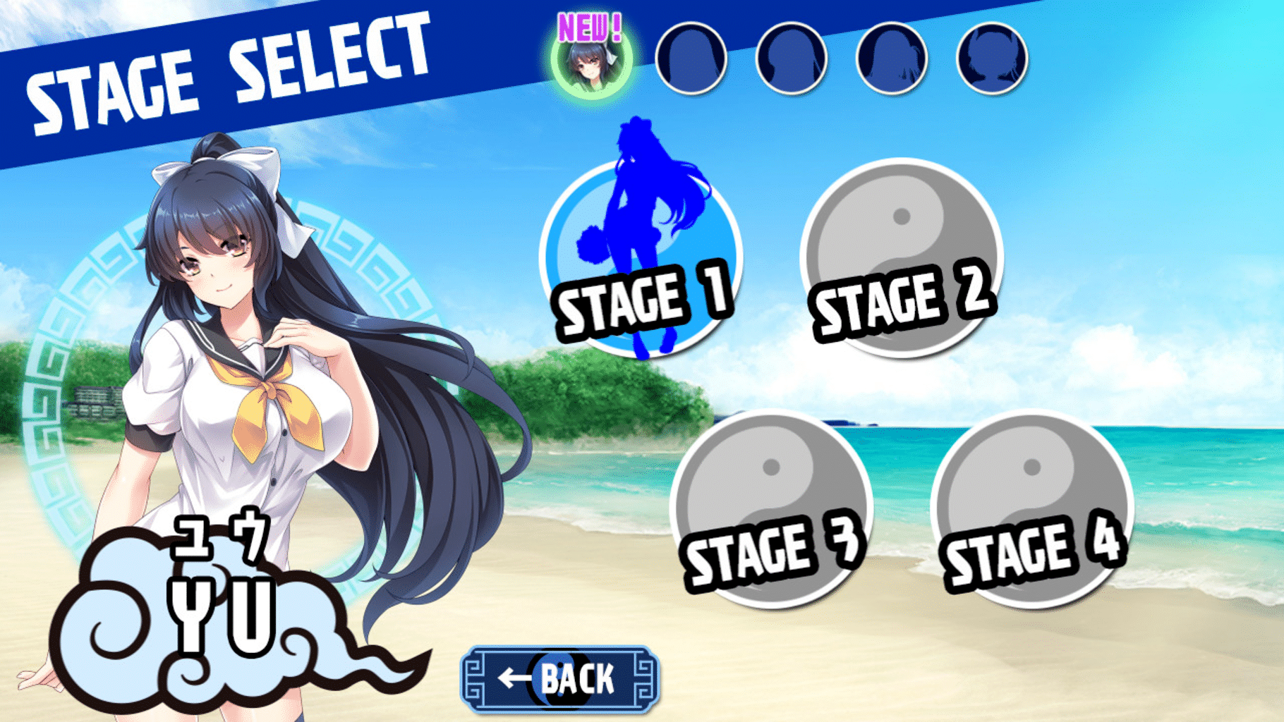 Pretty Girls Mahjong Solitaire: Blue screenshot