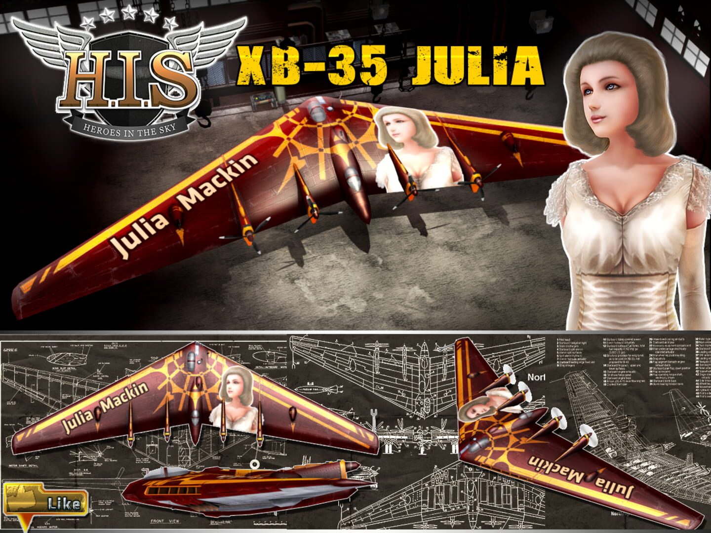 HIS: Heroes in the Sky - XB-35 Julia Mackin Pack - Screenshot
