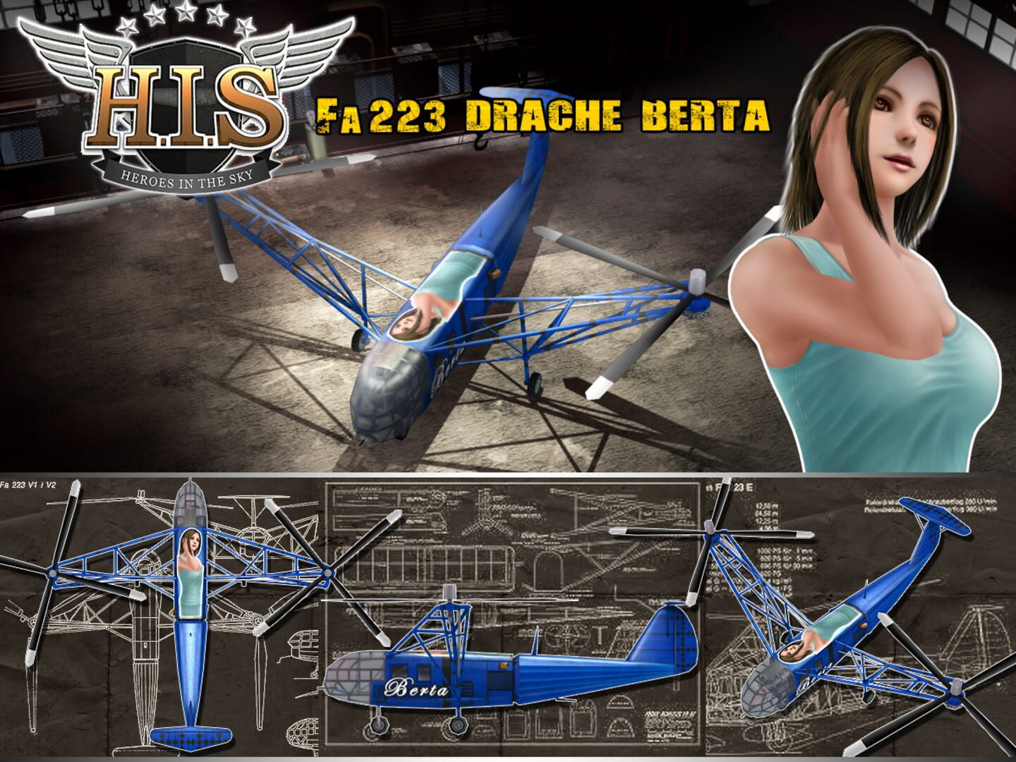 HIS: Heroes in the Sky - Fa223 Berta Hildebrand Pack - Screenshot