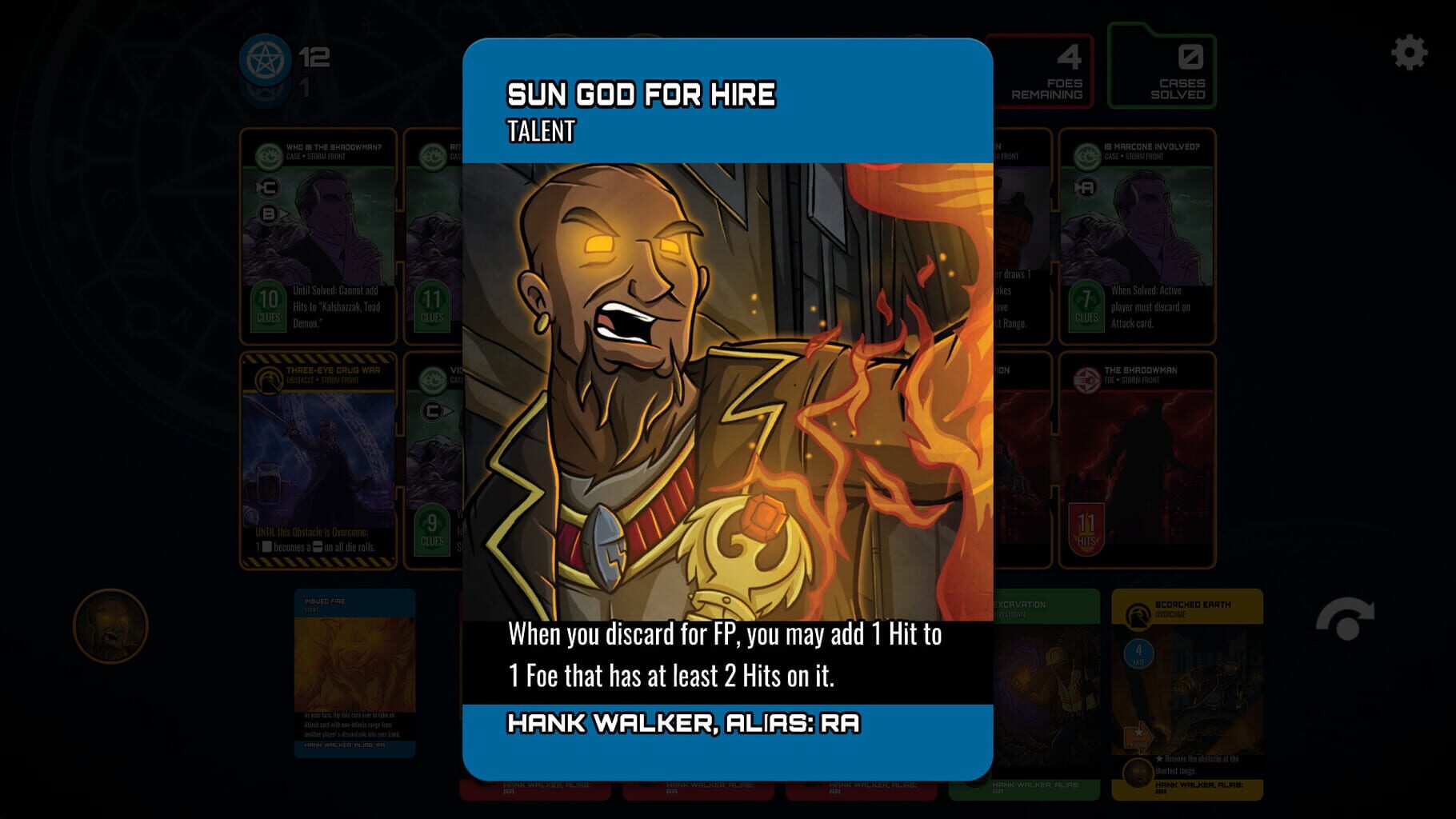 Captura de pantalla - Dresden Files Cooperative Card Game: Ra Crossover