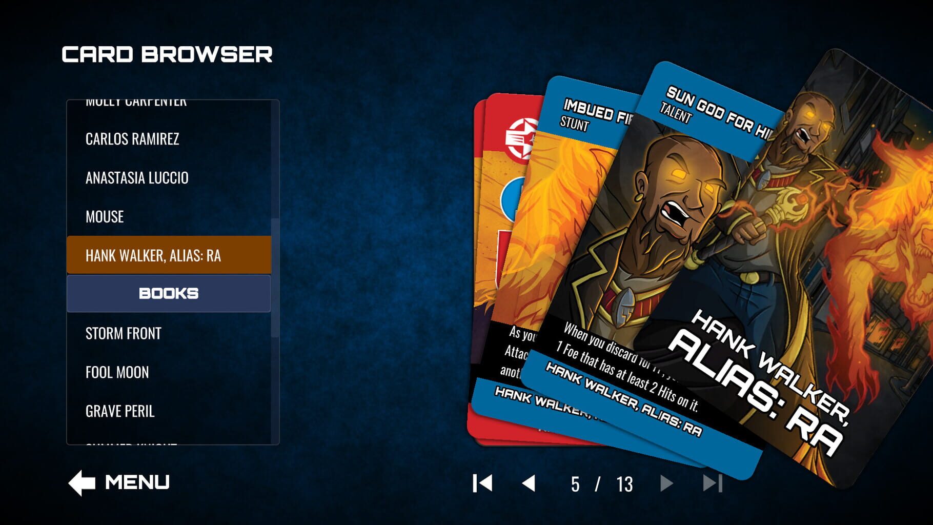 Captura de pantalla - Dresden Files Cooperative Card Game: Ra Crossover