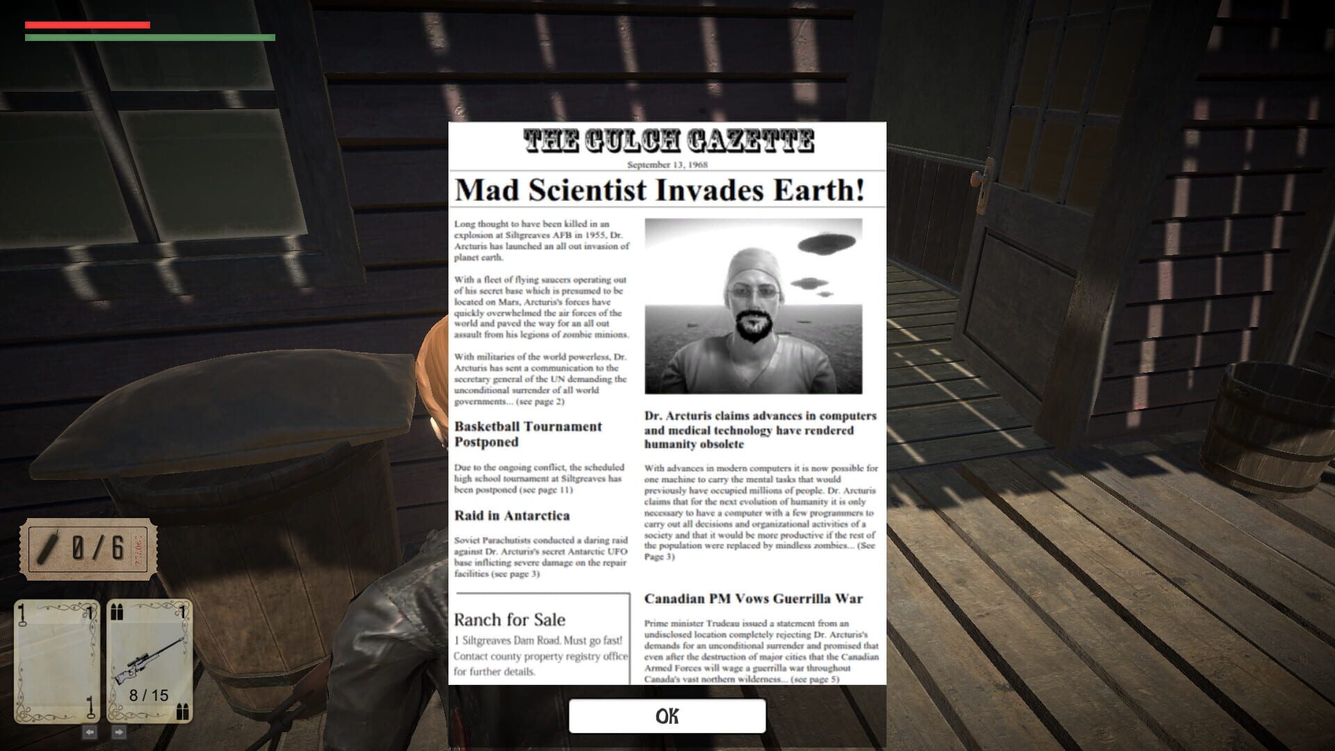 Gunslingers of the Wasteland vs. The Zombies from Mars - Screenshot