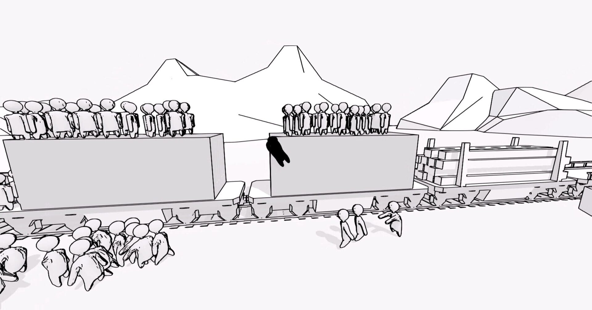 Crowd Simulator: Long Way to Go - Screenshot