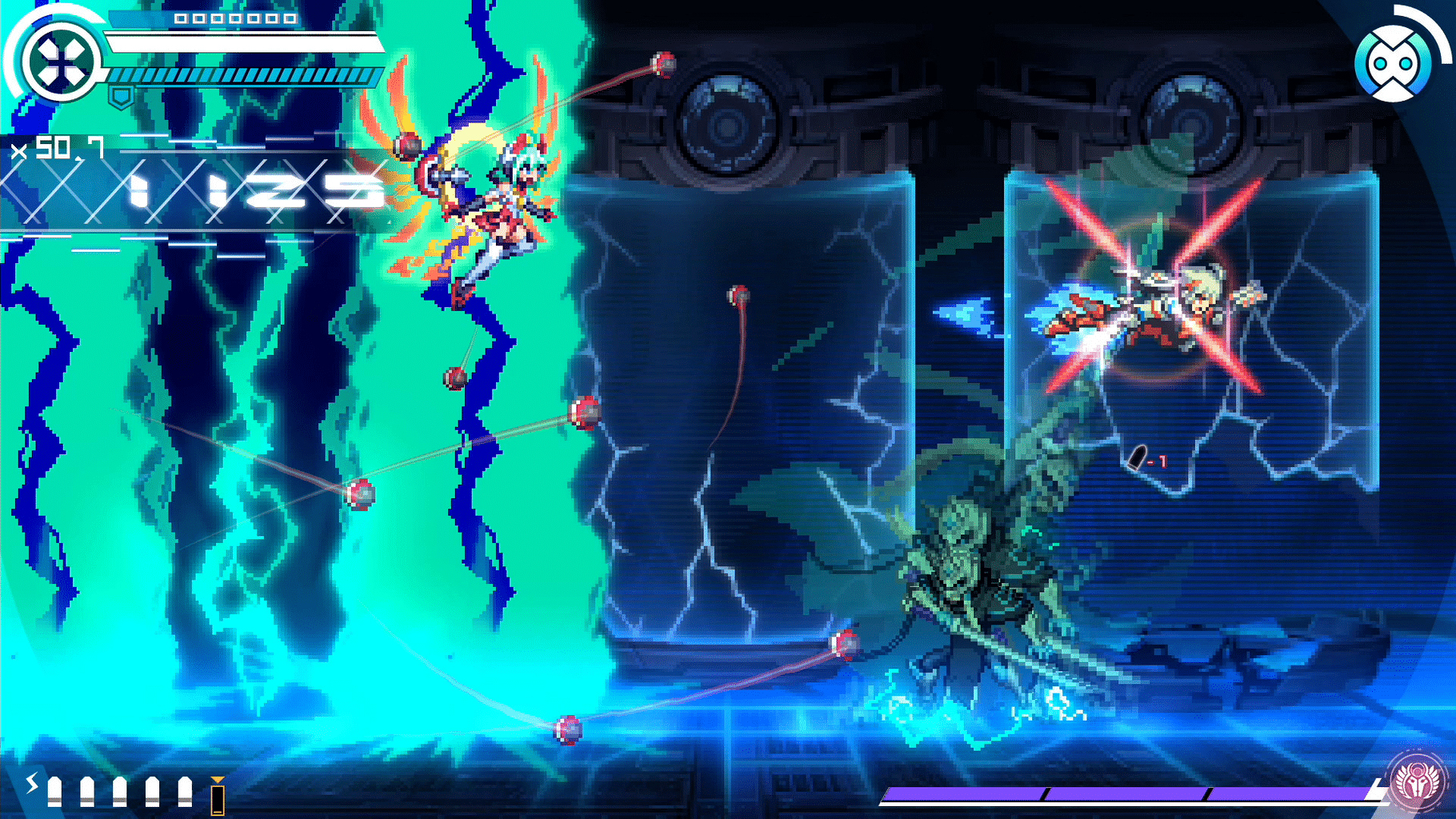 Gunvolt Chronicles: Luminous Avenger iX - Extra Mission: "VS ???" screenshot