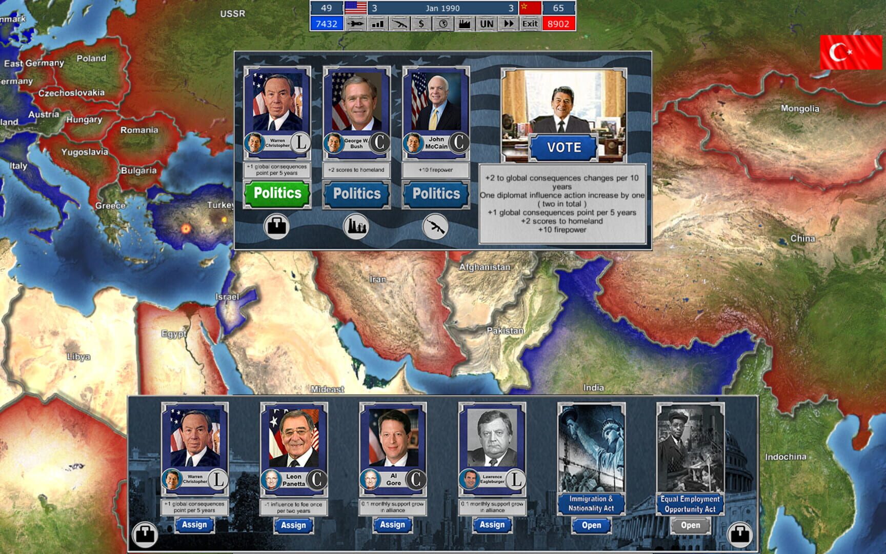 Arms Race: TCWE - Politics - Screenshot