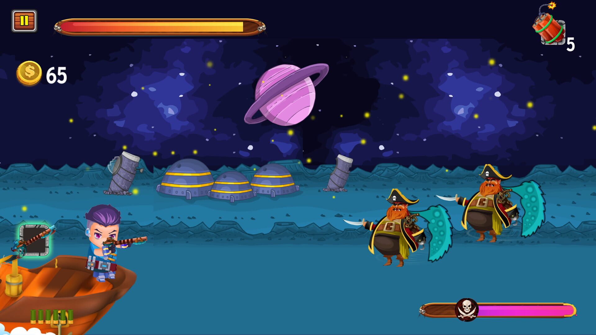 Captain vs. Sky Pirates: Moon Base - Screenshot