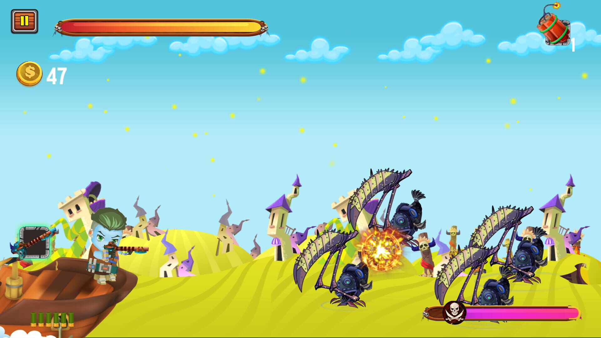 Captain vs. Sky Pirates: Evil Village - Screenshot