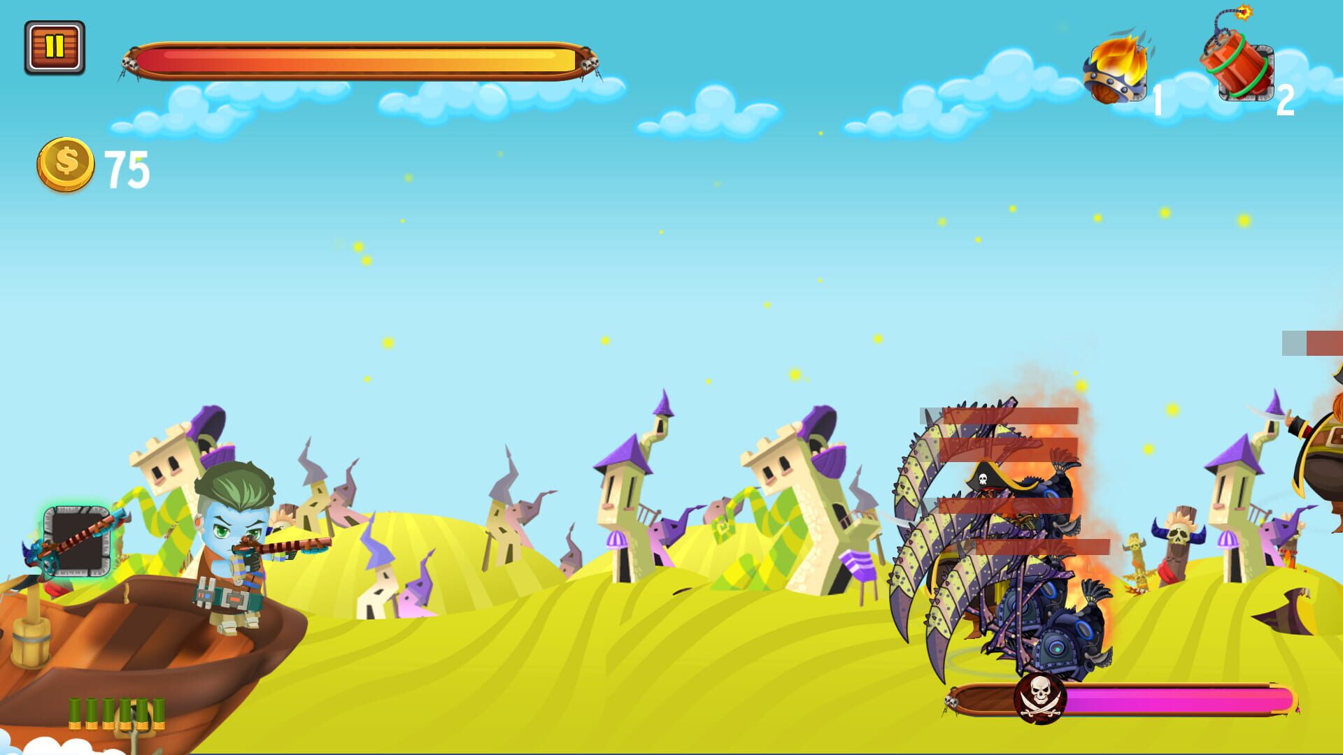 Captain vs. Sky Pirates: Evil Village - Screenshot