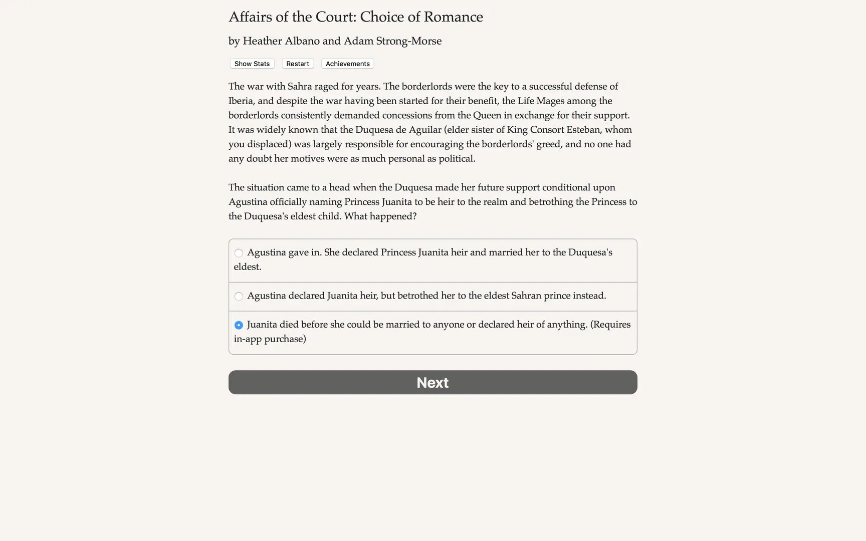 Affairs of the Court: Choice of Romance - Death to the Princess