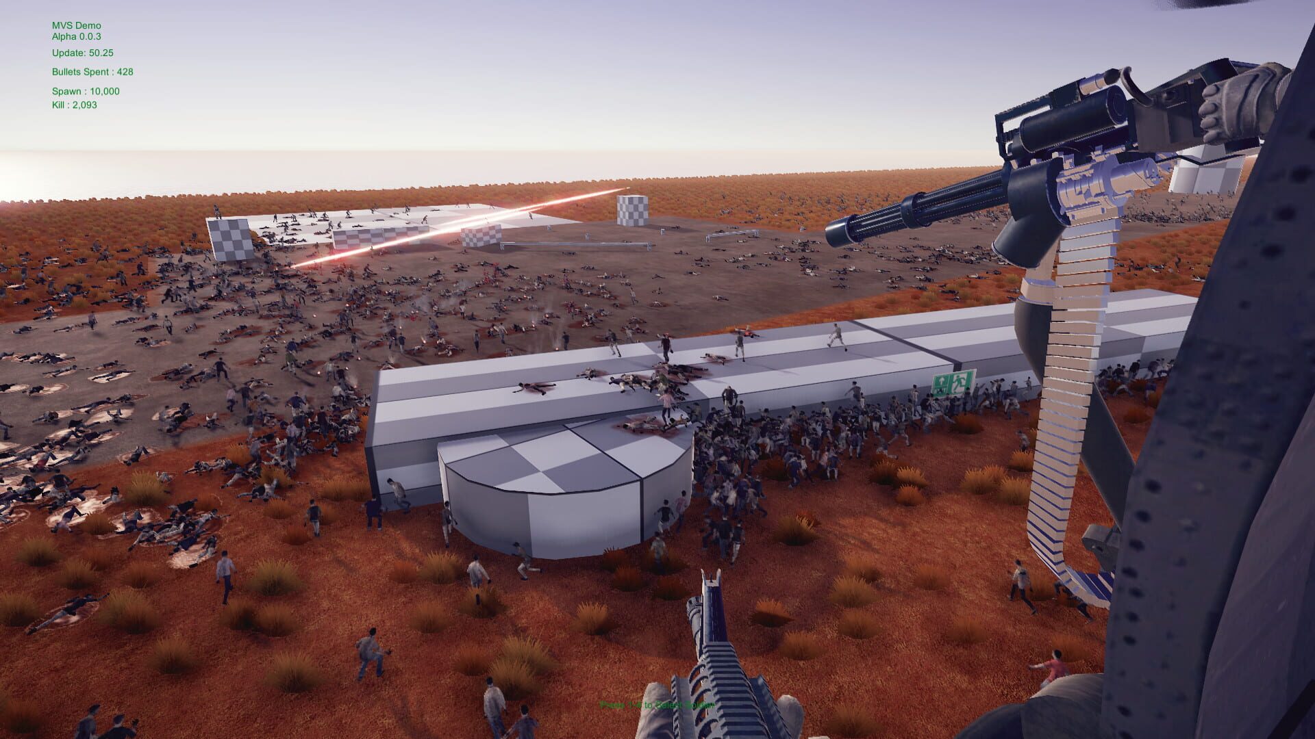 Minigun vs. Swarms of the Zombie Apocalypse Simulator - Screenshot