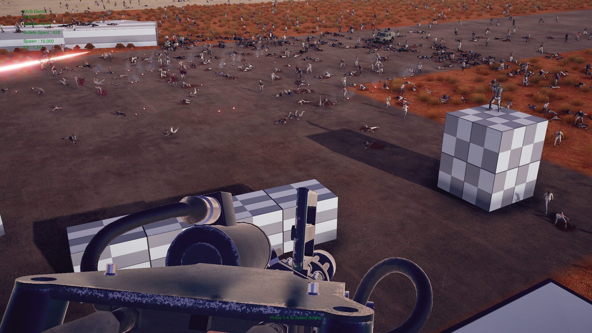 Minigun vs. Swarms of the Zombie Apocalypse Simulator - Screenshot