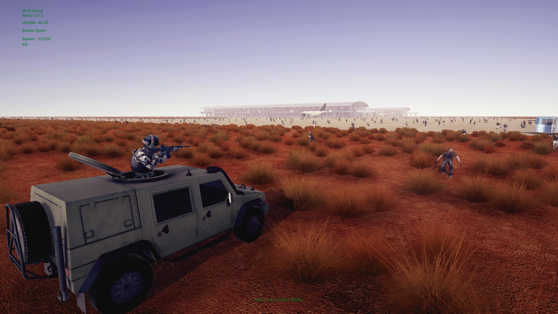Minigun vs. Swarms of the Zombie Apocalypse Simulator - Screenshot
