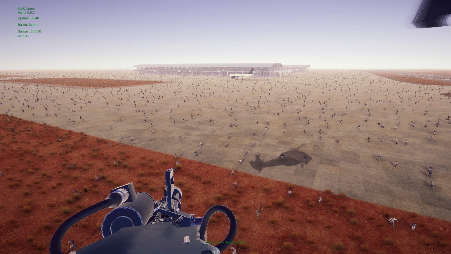 Minigun vs. Swarms of the Zombie Apocalypse Simulator - Screenshot