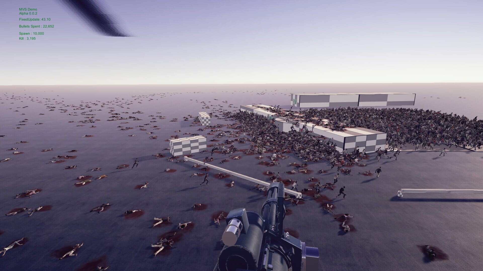 Minigun vs. Swarms of the Zombie Apocalypse Simulator - Screenshot