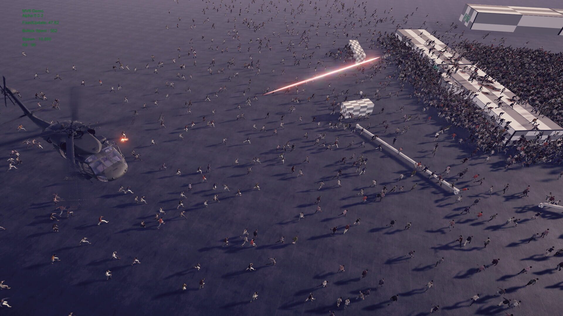 Minigun vs. Swarms of the Zombie Apocalypse Simulator - Screenshot