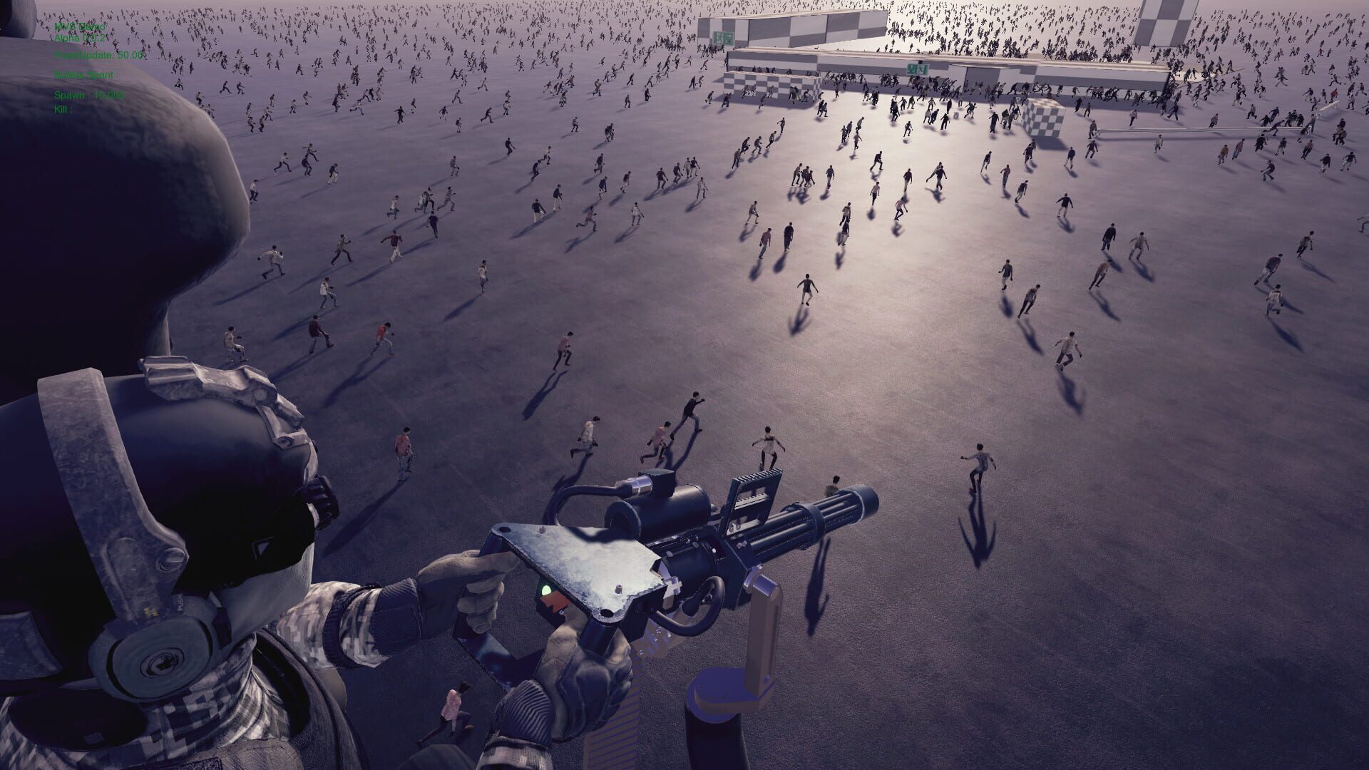 Minigun vs. Swarms of the Zombie Apocalypse Simulator - Screenshot