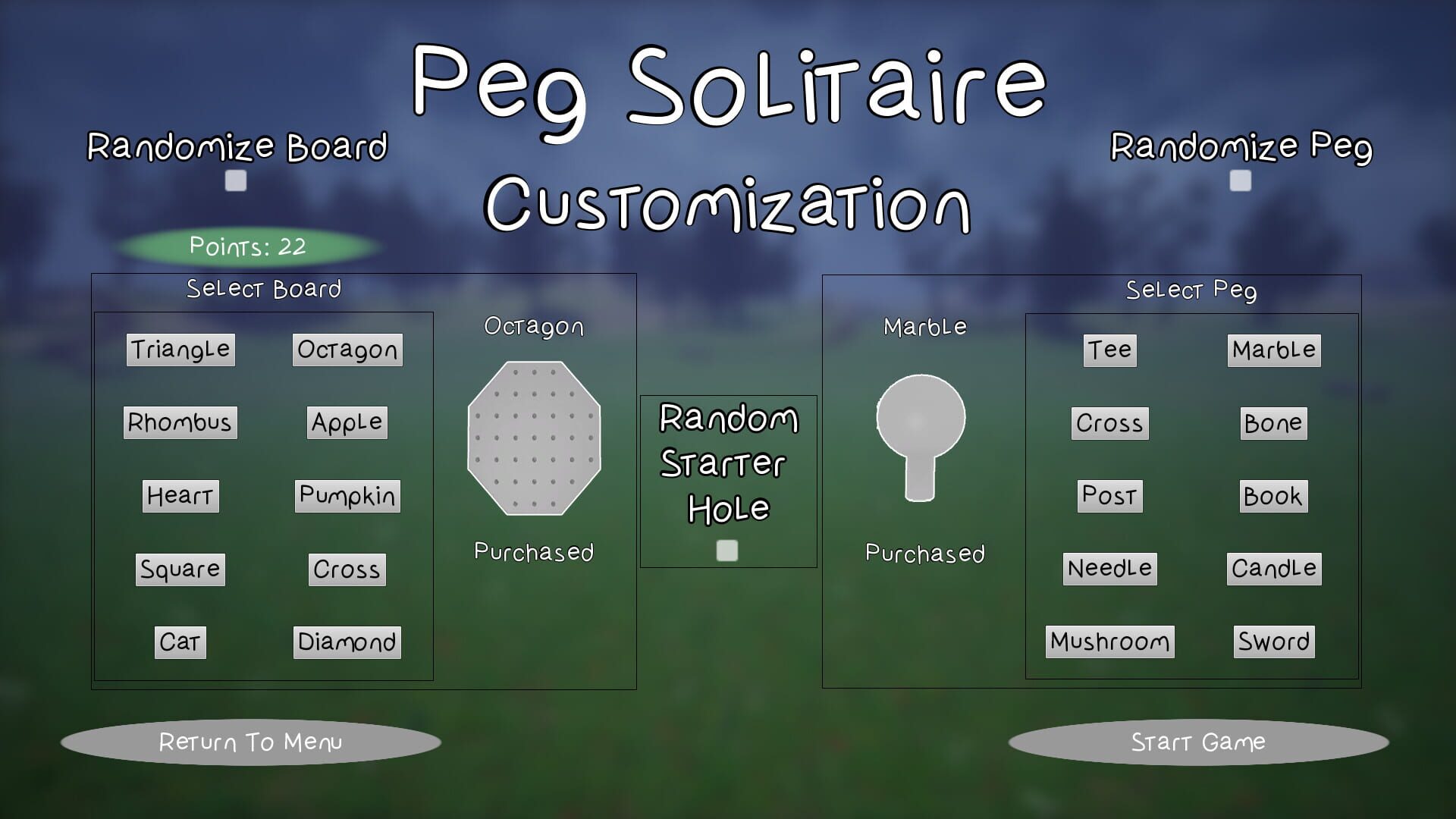 Peg Solitaire - Screenshot