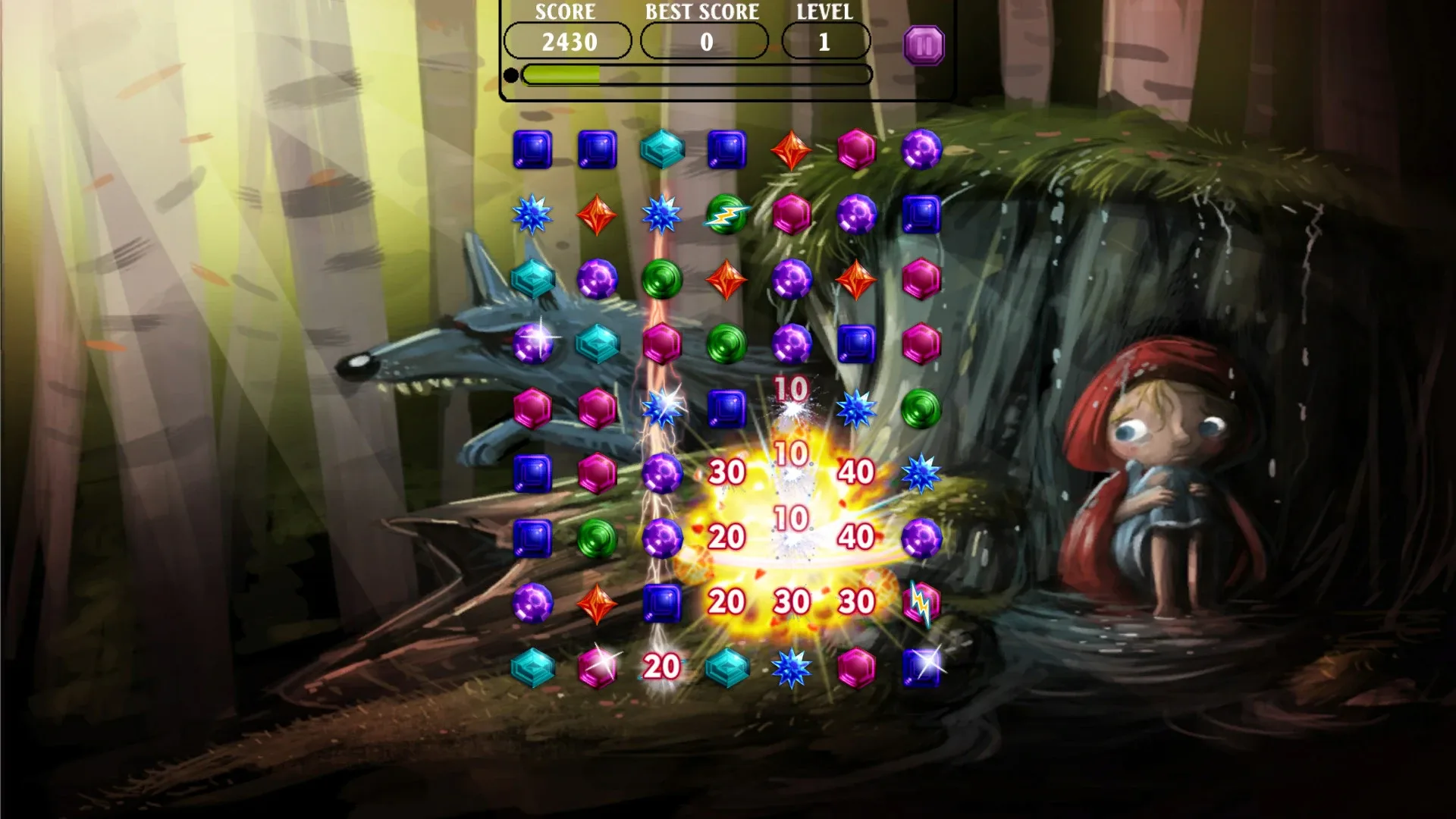 Jewels of the Mysterious Woodland: Fairies Magical Jewel Match Quest
