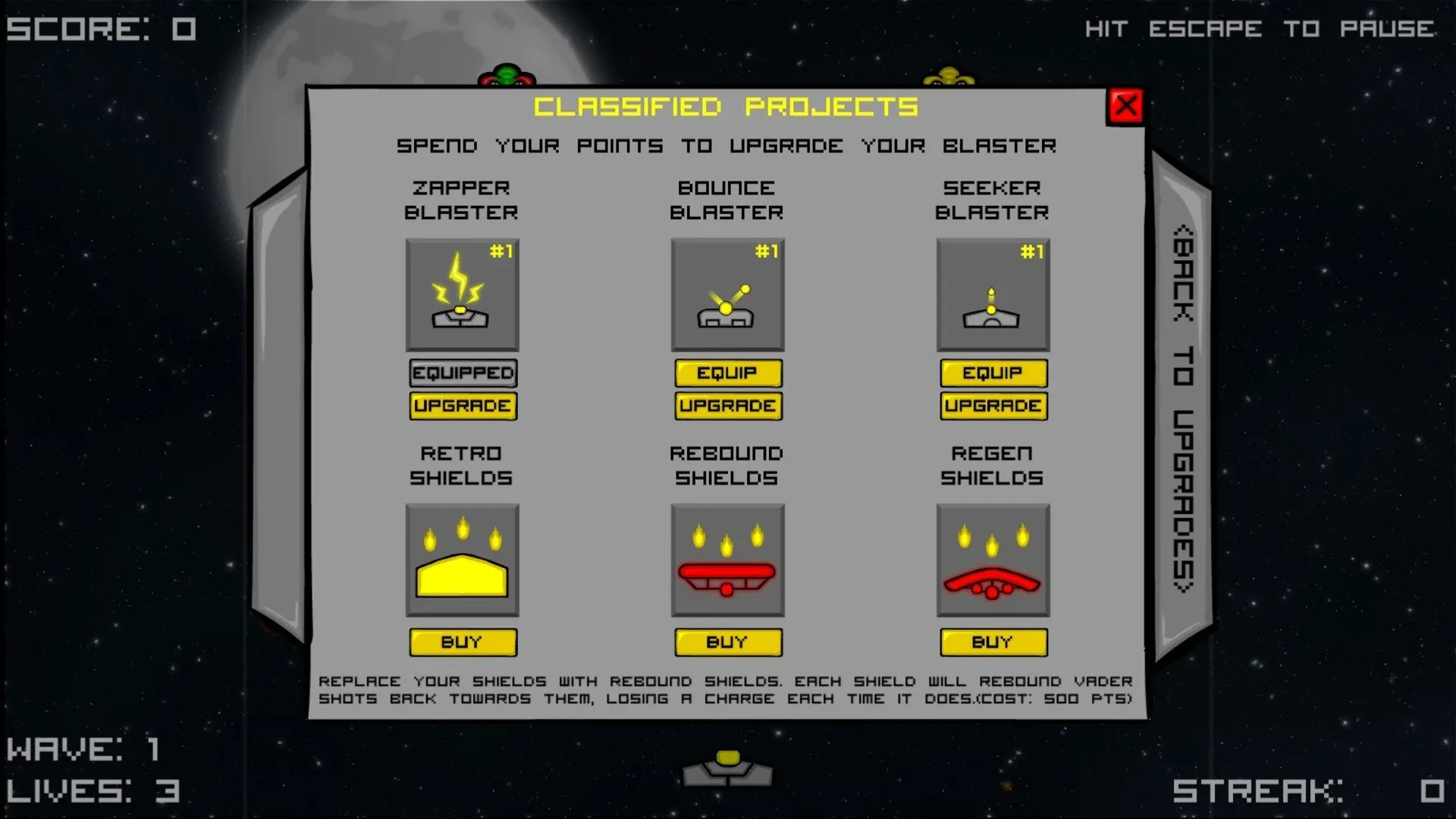 Retro Vaders: Reloaded - Classified Projects