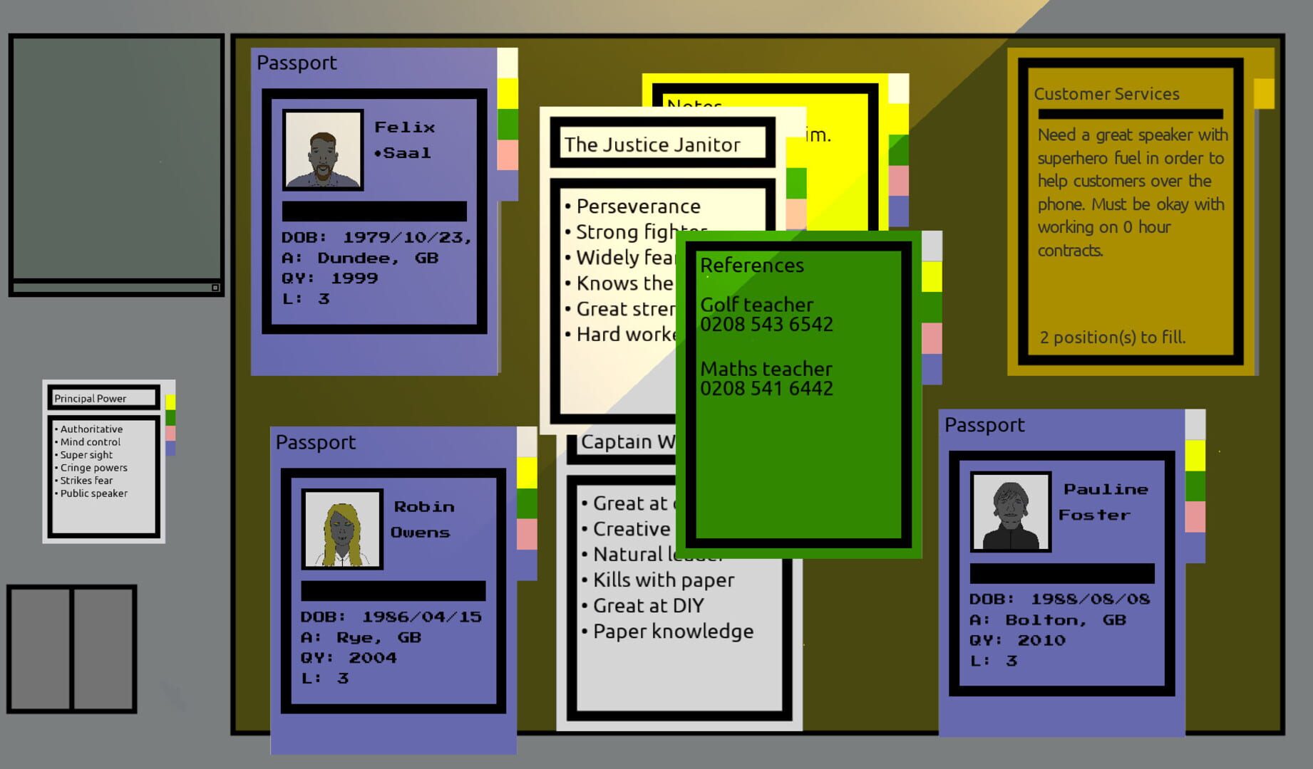 Superhero Recruitment Simulator - Screenshot