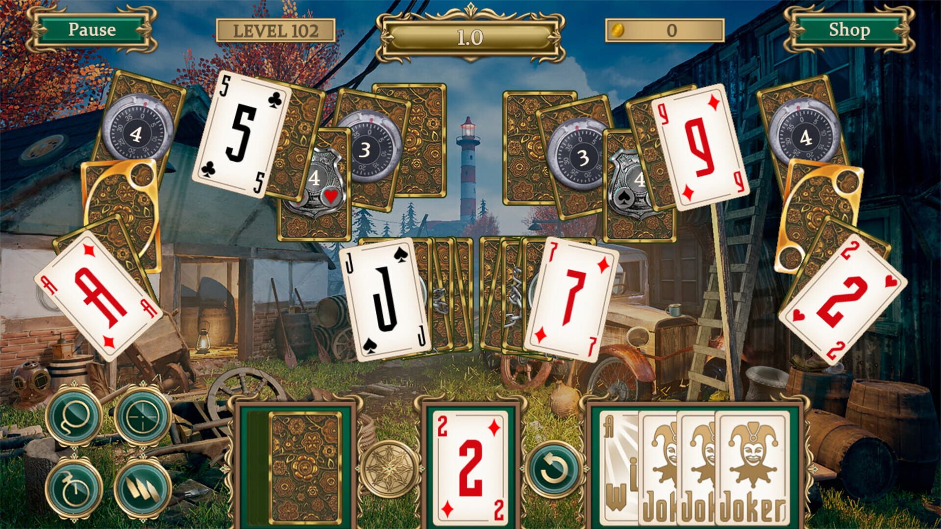 Detective Notes: Lighthouse Mystery Solitaire