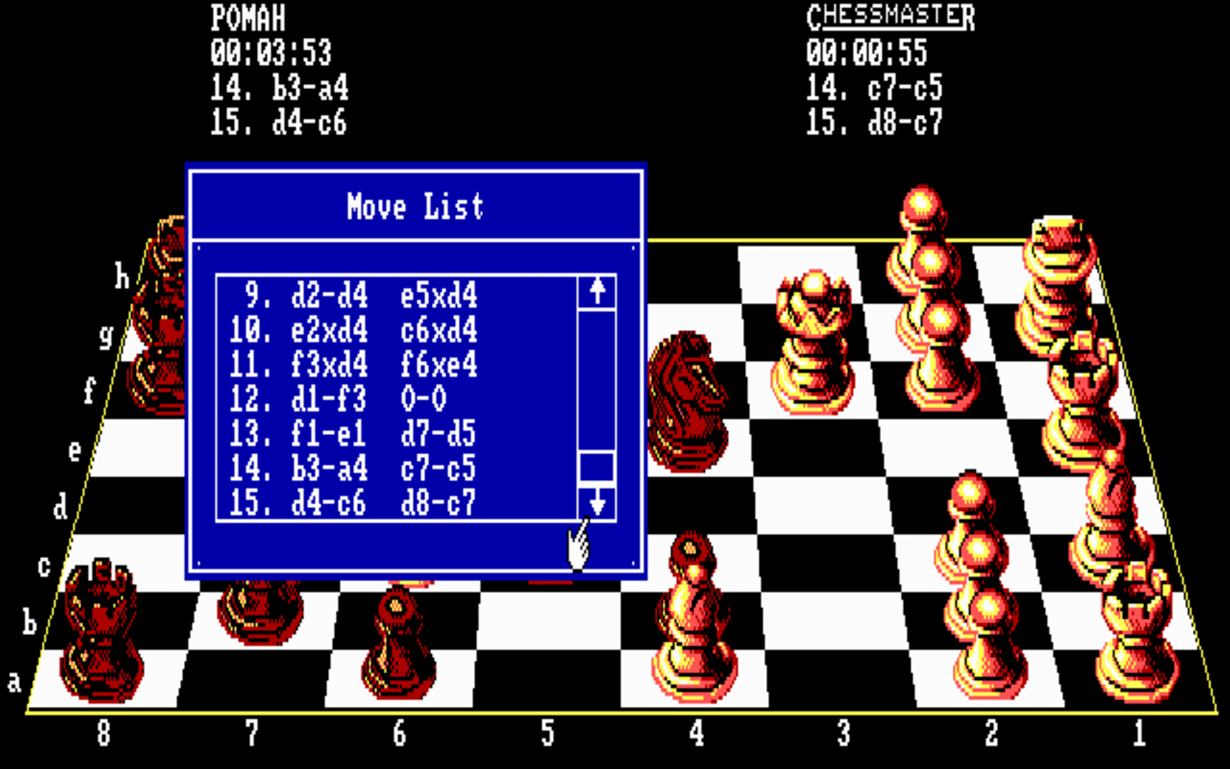 The Fidelity Chessmaster 2100 screenshot