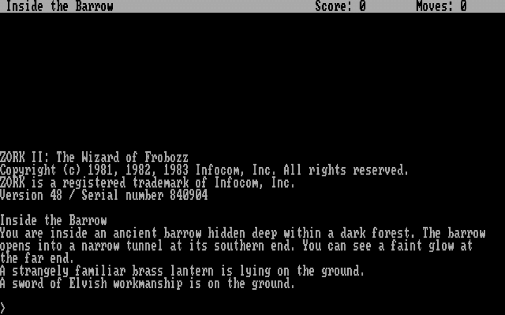 The Lost Treasures of Infocom screenshot