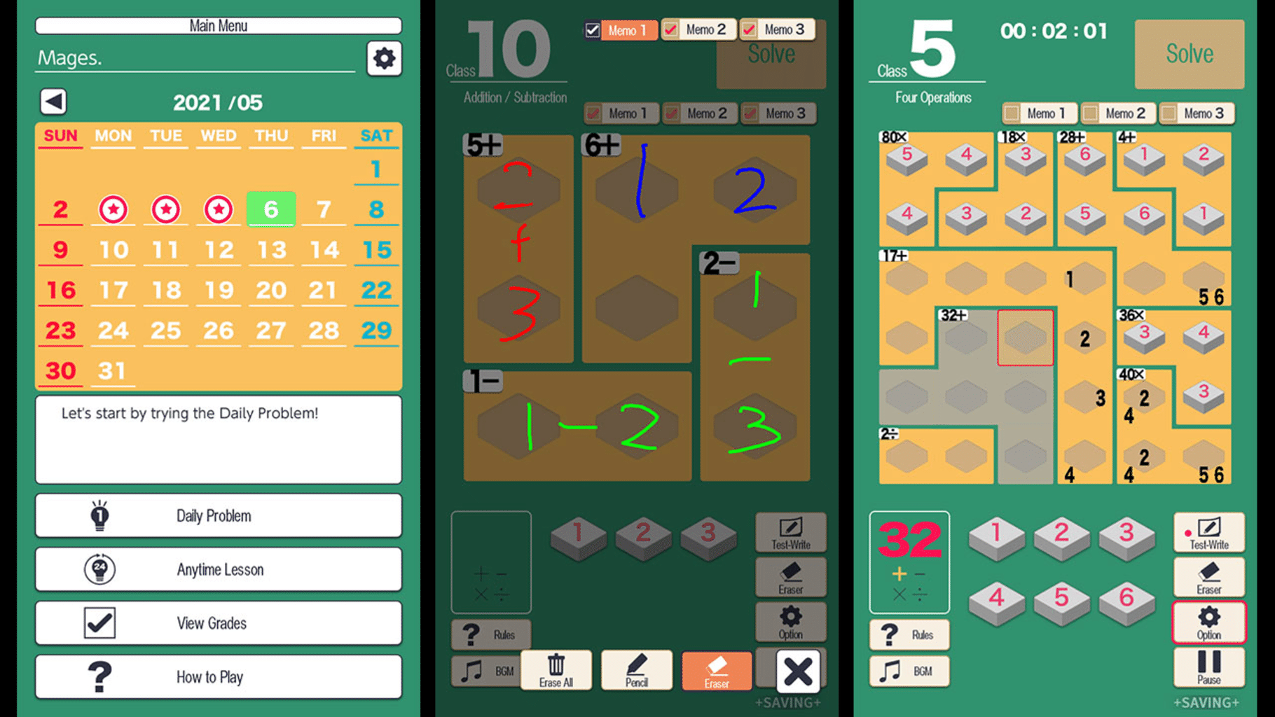 MMC Kenken: The World's Most Exciting Math and Logic Puzzle screenshot