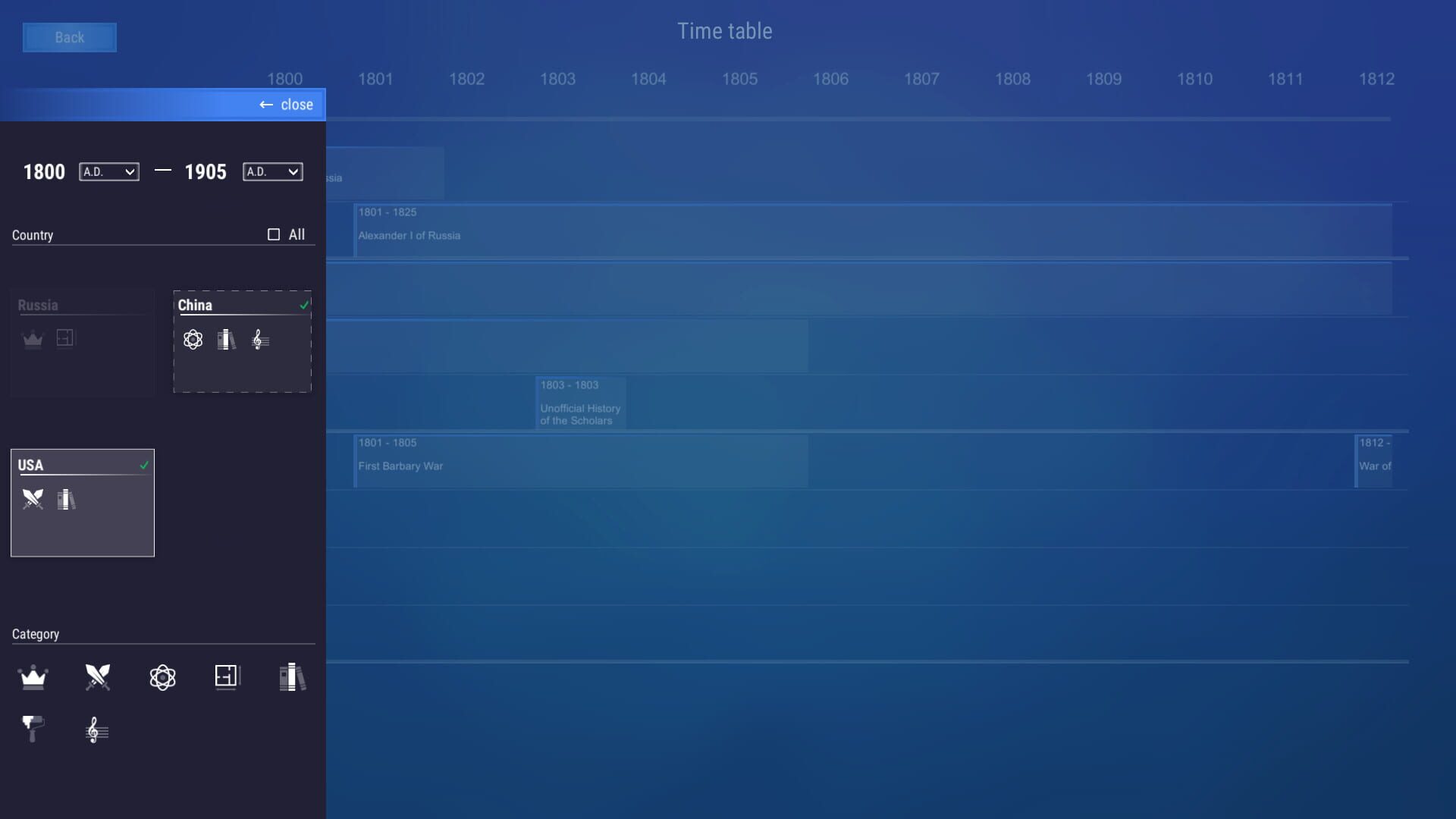 History Table: Lore & Quiz - Screenshot