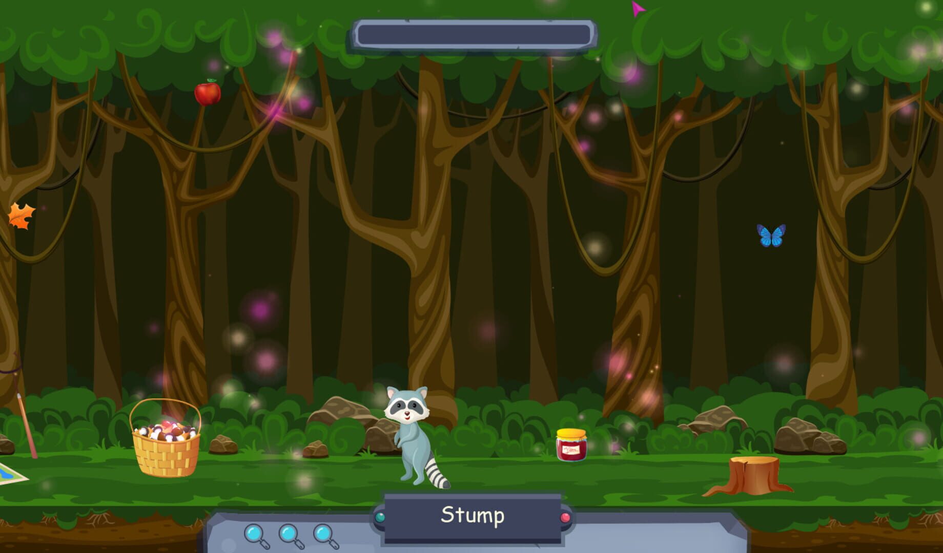 Searching for objects in the forest - Screenshot