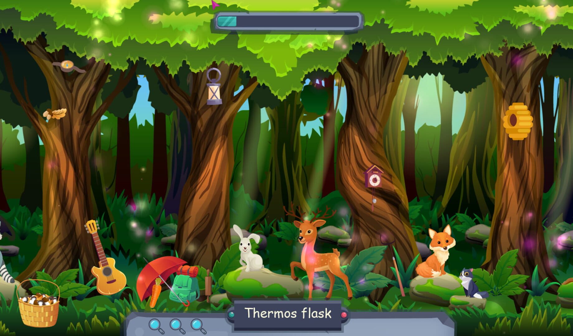 Searching for objects in the forest - Screenshot