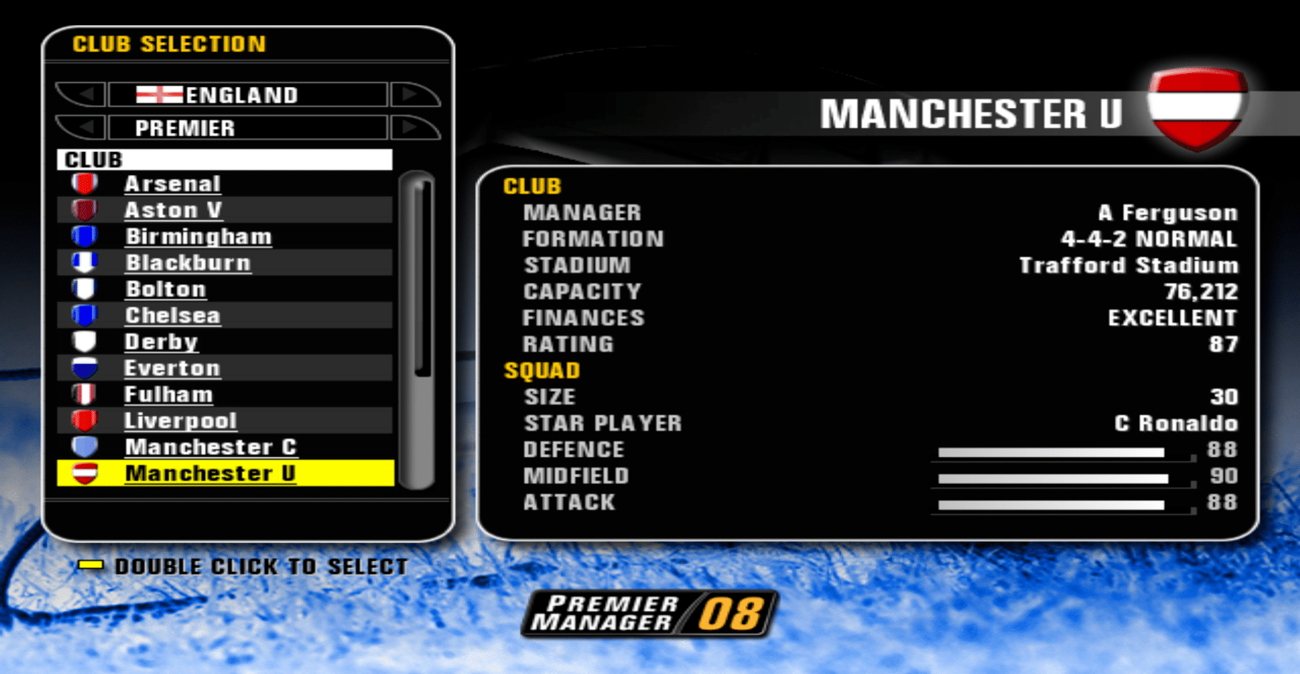 Premier Manager 08 screenshot