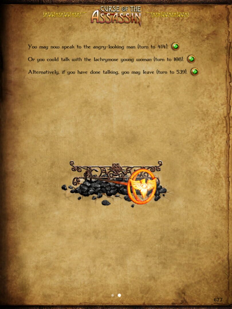 Gamebook Adventures 8: Curse of the Assassin - Screenshot