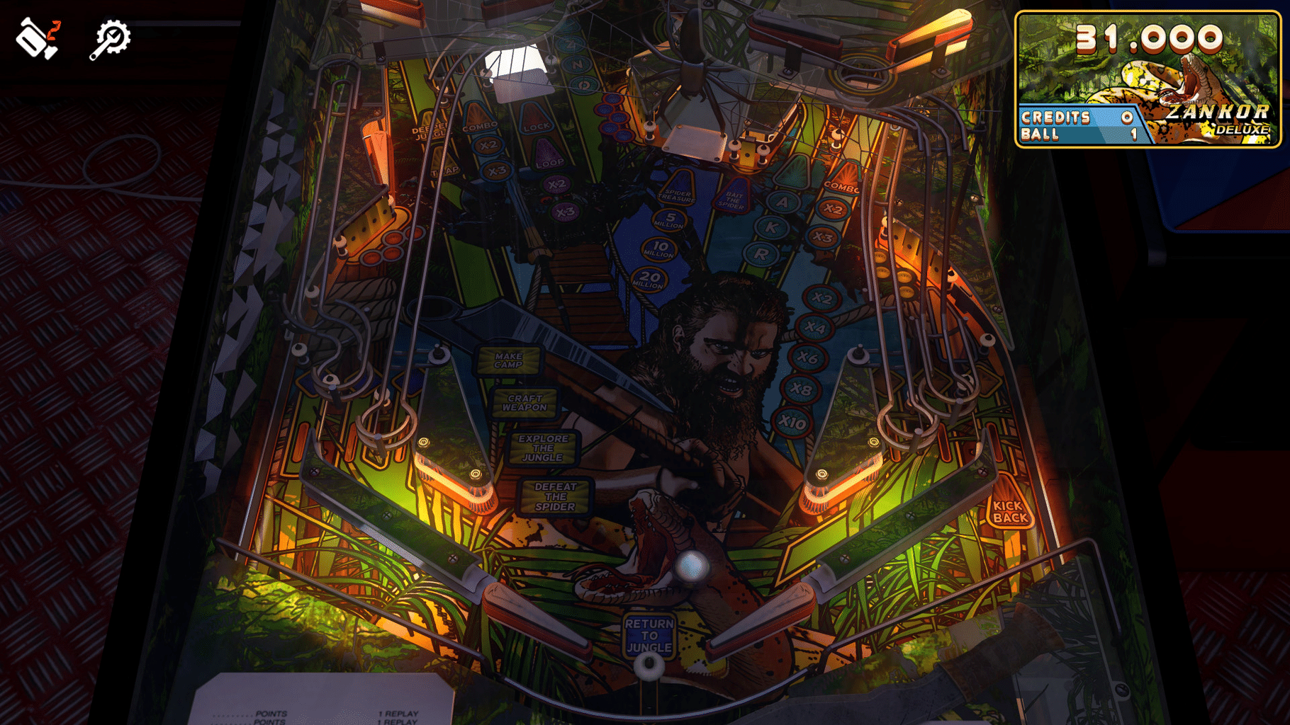 Zaccaria Pinball: Zankor Deluxe Pinball Table screenshot