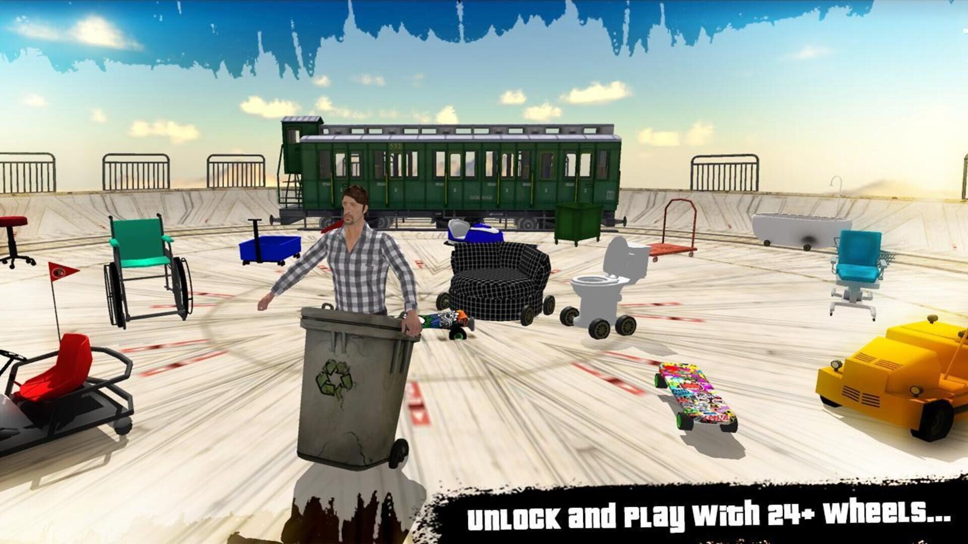 Wheels on Impossible Ramp - Screenshot
