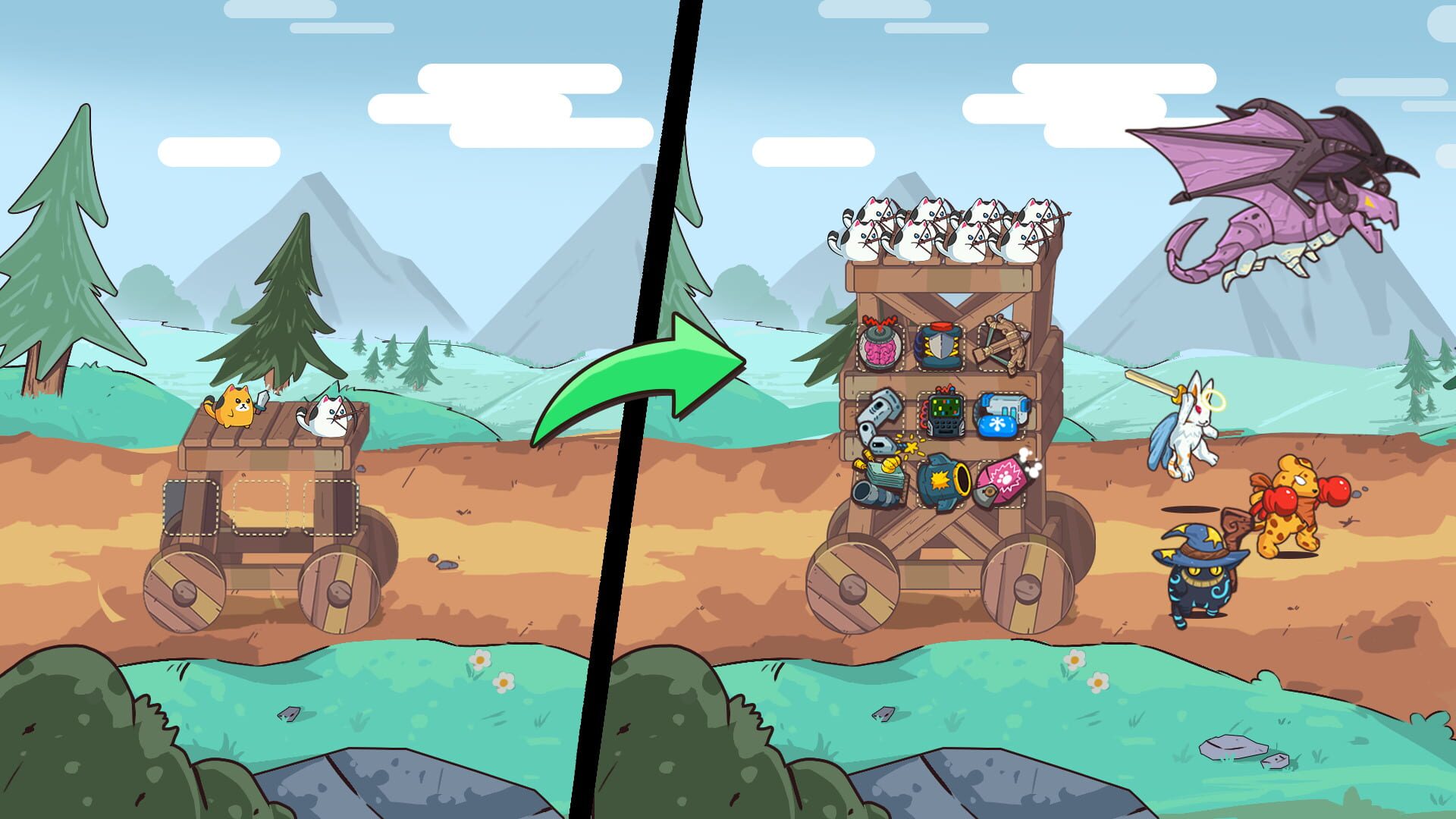 Cat'n'Robot: Idle Defense - Screenshot