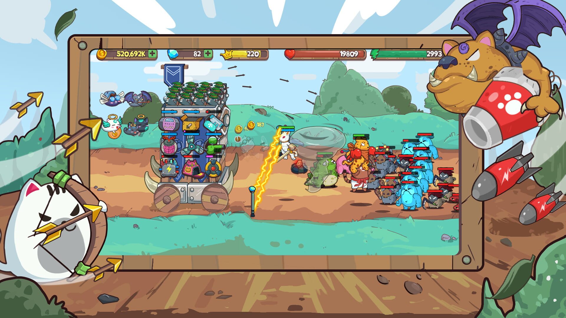 Cat'n'Robot: Idle Defense - Screenshot