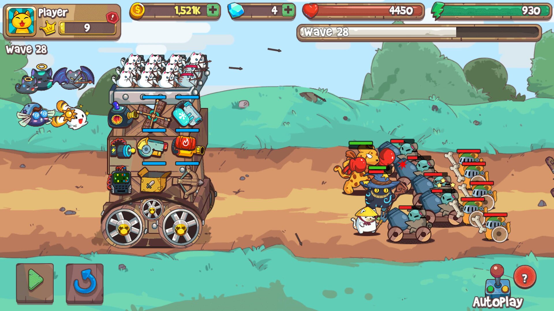 Cat'n'Robot: Idle Defense - Screenshot