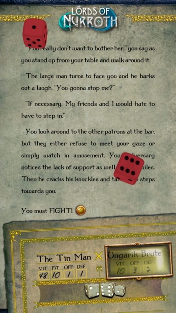 Gamebook Adventures 10: Lords of Nurroth - Screenshot