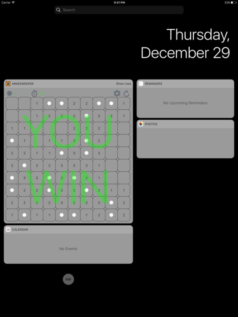 Minesweeper: Widget Edition - Screenshot