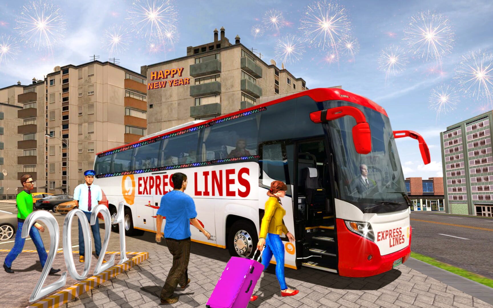 City Coach Bus Simulator: Bus Games 2021 - Screenshot