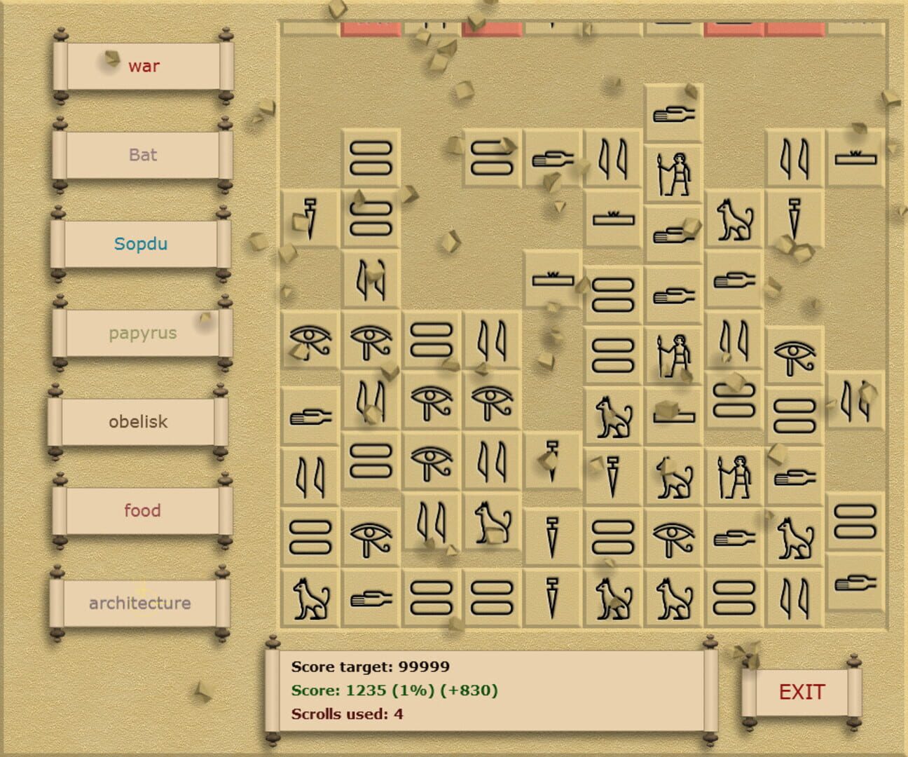 Glyphs of the Pharaohs - Screenshot