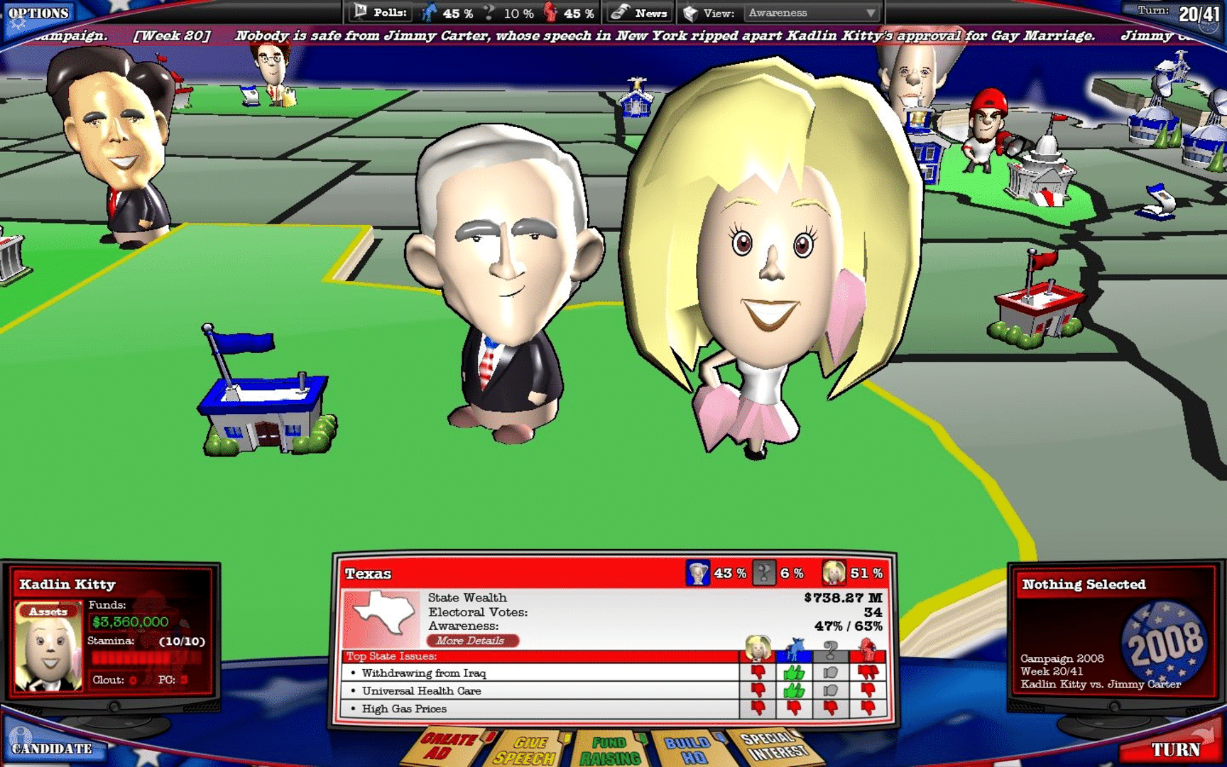 The Political Machine 2008 screenshot