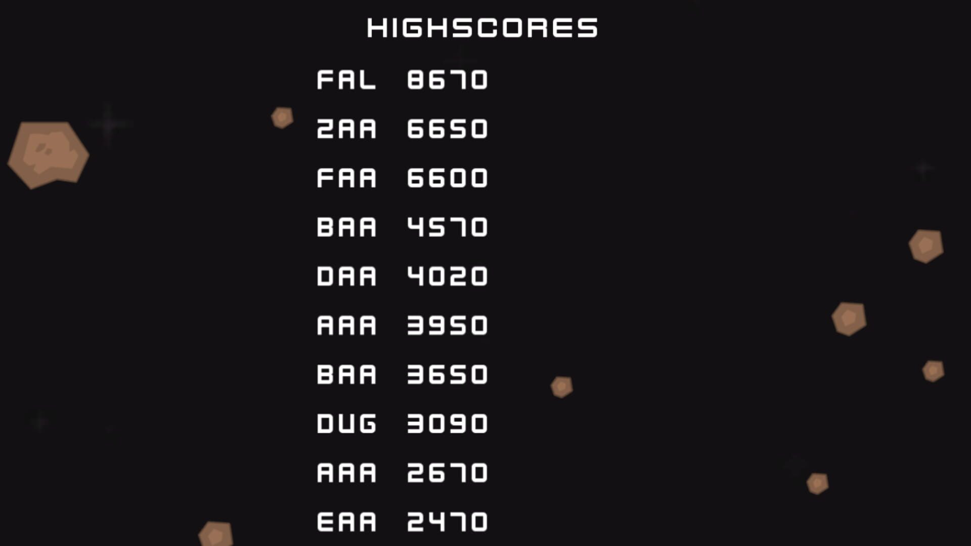 Tesla Asteroids - Screenshot