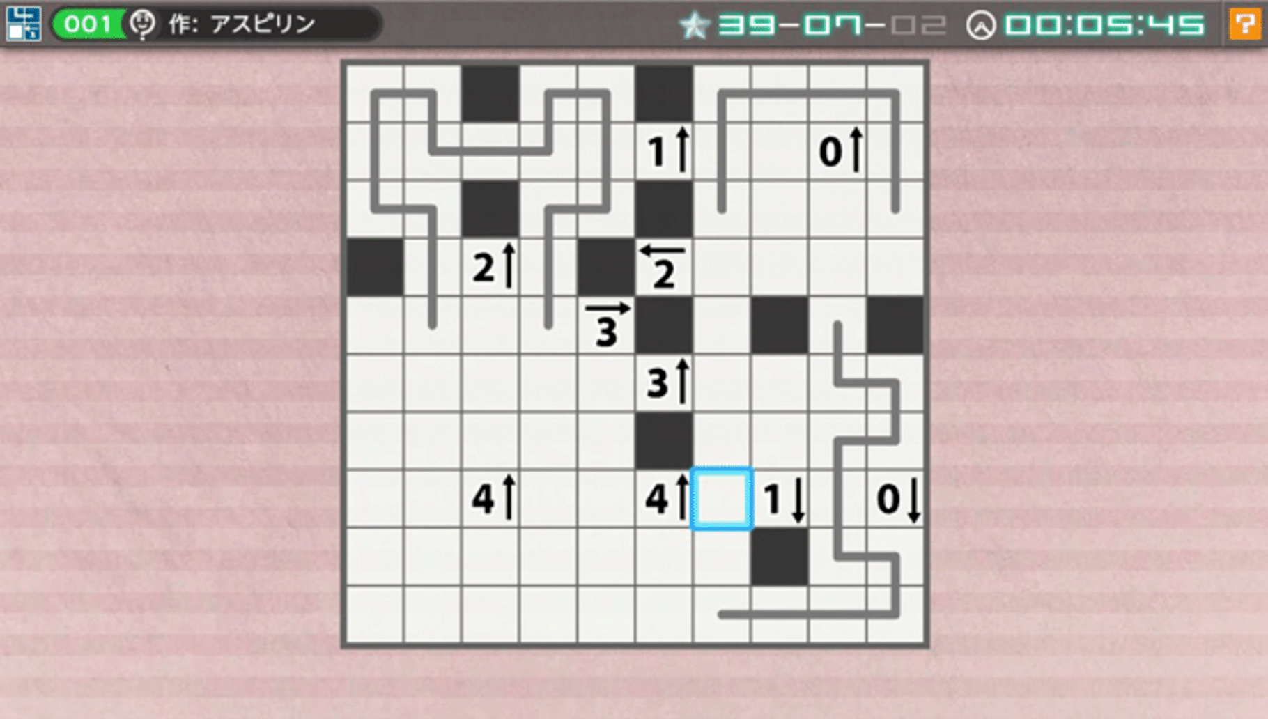 Nikoli no Puzzle V: Yajilin screenshot