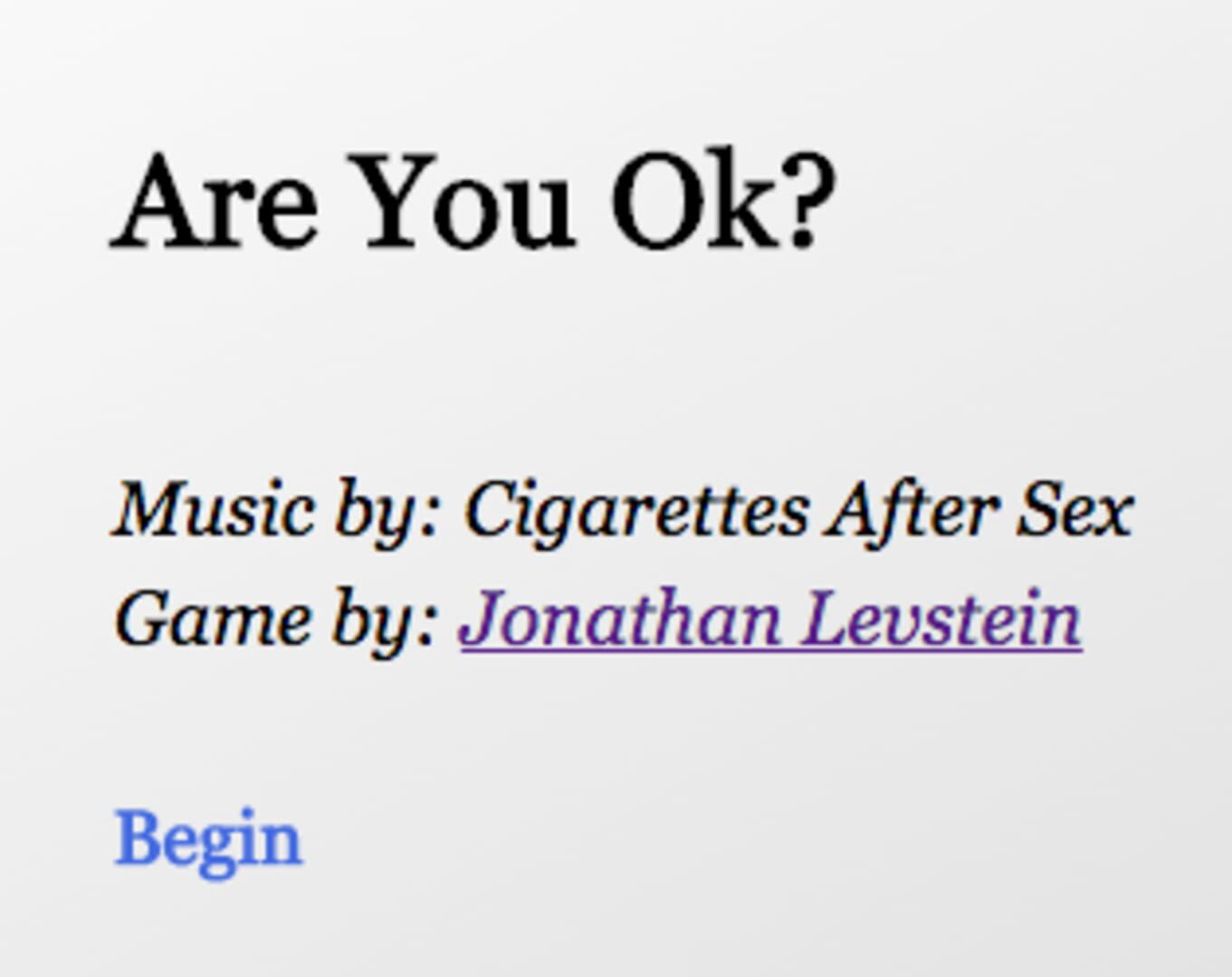 Are You Ok? - Screenshot