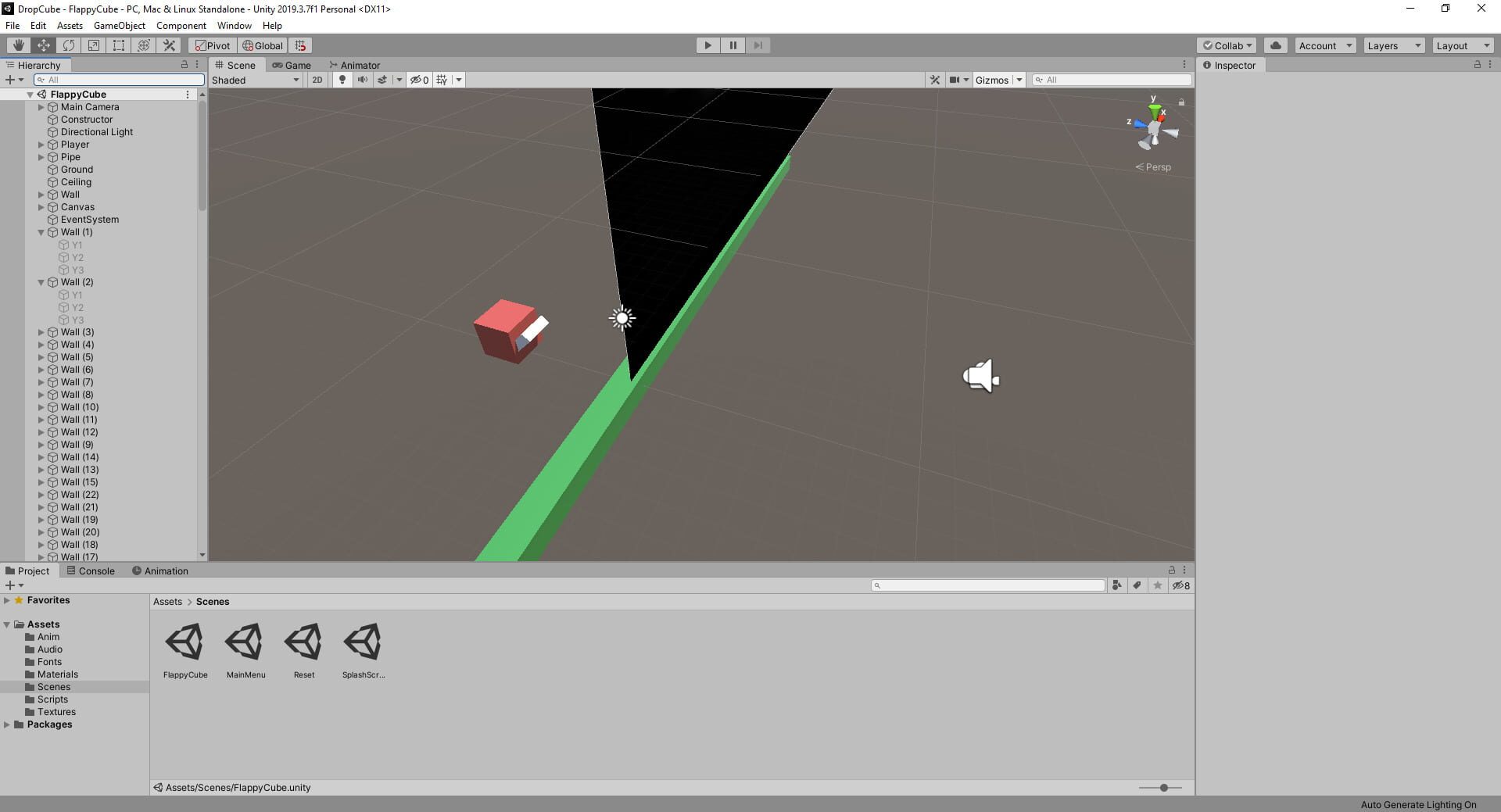 Flappy Cube - Screenshot