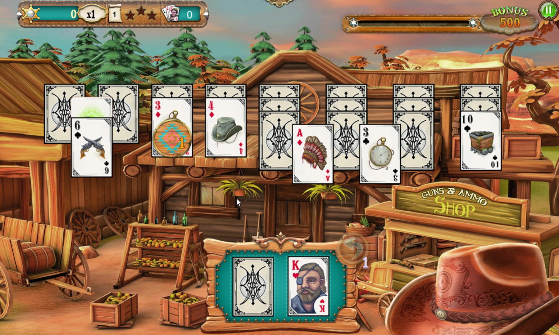 Solitaire Chronicles: Wild Guns - Screenshot
