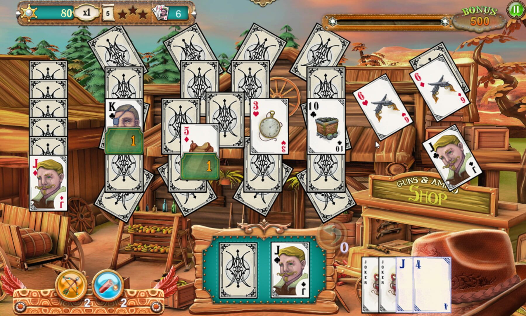 Solitaire Chronicles: Wild Guns - Screenshot